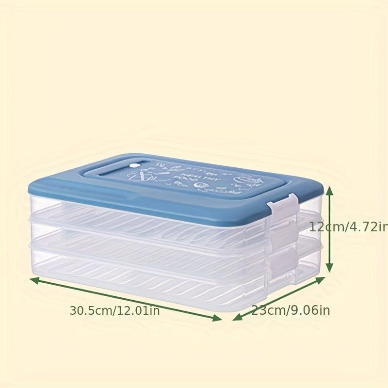 1pc Quick Freeze Dumpling Box Stackable Food Storage Kitchen Supplies
