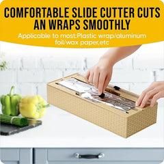 3-in-1 Wrap Cutter: Aluminum Foil, Plastic Wrap, Wax Paper Cutting Box
