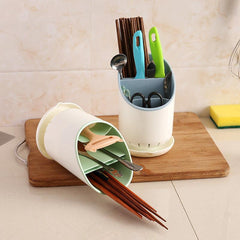 3 Layer Tableware Storage Tube Draining Rack with Drip Tray