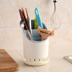 3 Layer Tableware Storage Tube Draining Rack with Drip Tray