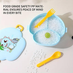 Mushroom Dinosaur Lunch Box Heat Preservation Bento Box with Fork and Spoon