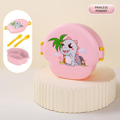 Mushroom Dinosaur Lunch Box Heat Preservation Bento Box with Fork and Spoon