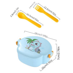 Mushroom Dinosaur Lunch Box Heat Preservation Bento Box with Fork and Spoon