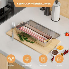304 Stainless Steel Fresh-keeping Box with Lid