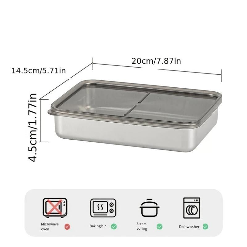 304 Stainless Steel Fresh-keeping Box with Lid