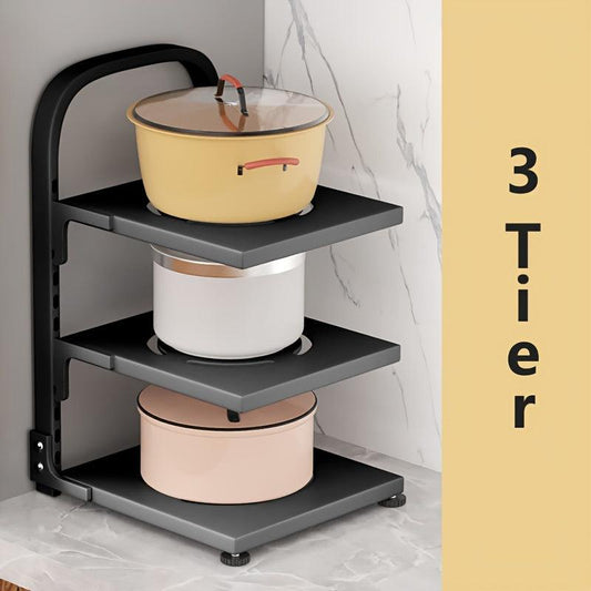 Adjustable Pan Organizer Rack For Kitchen