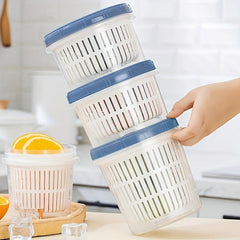 Sealed Rotating Lid Food Container for Fruit and Vegetable Preservation