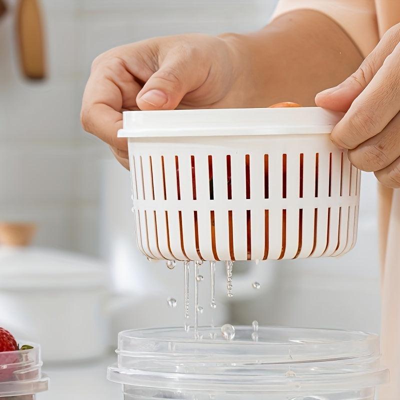 Sealed Rotating Lid Food Container for Fruit and Vegetable Preservation