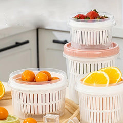 Sealed Rotating Lid Food Container for Fruit and Vegetable Preservation