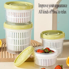 Sealed Rotating Lid Food Container for Fruit and Vegetable Preservation
