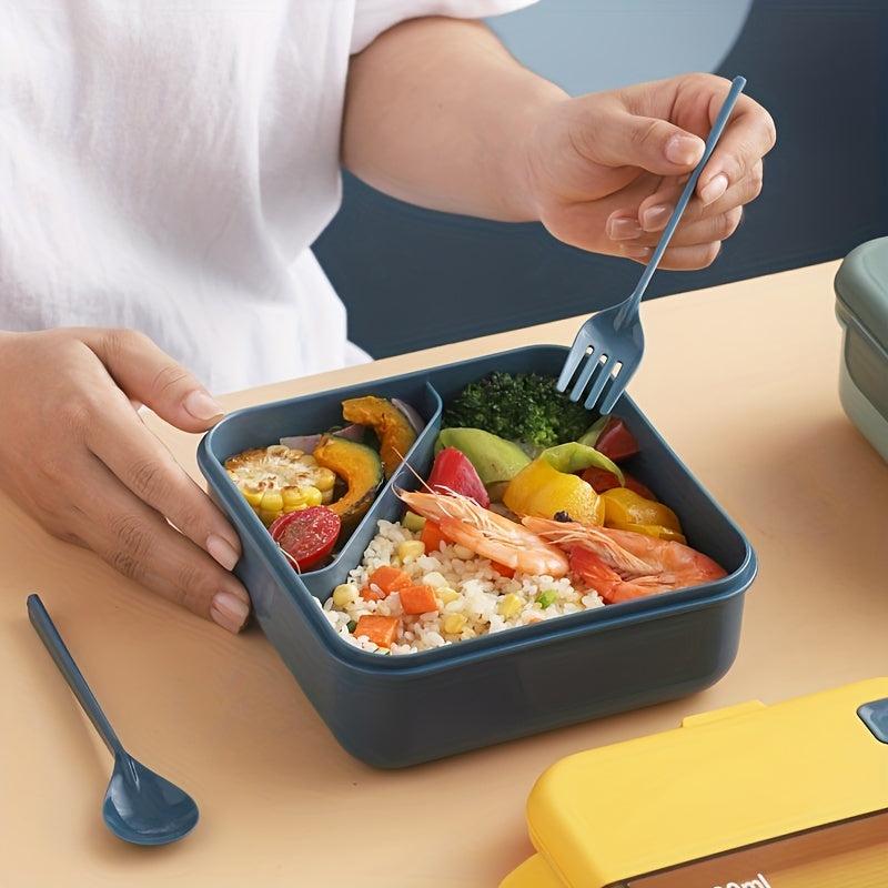 Portable Lunch Box With Tableware Bento Box Fork Spoon