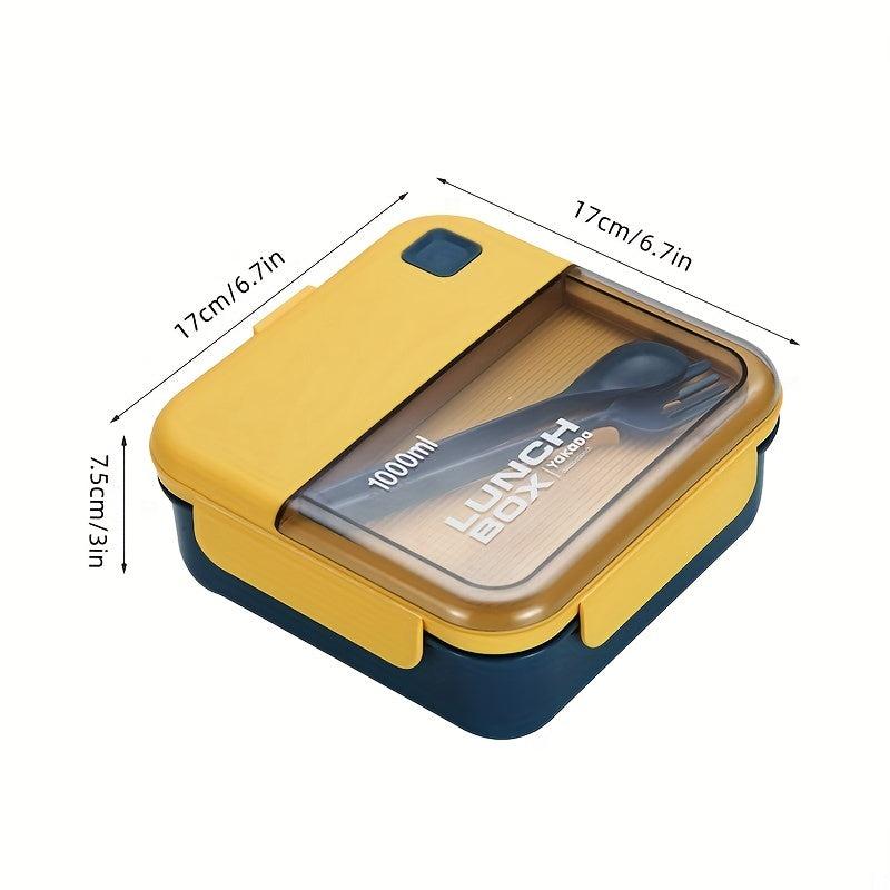 Portable Lunch Box With Tableware Bento Box Fork Spoon