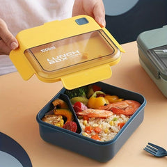 Portable Lunch Box With Tableware Bento Box Fork Spoon