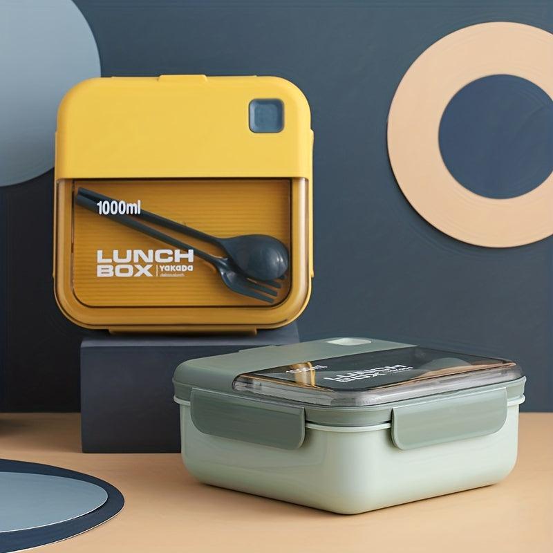 Portable Lunch Box With Tableware Bento Box Fork Spoon