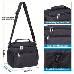 Insulated Lunch Bag for Camping Picnic Beach - School and Work Essential
