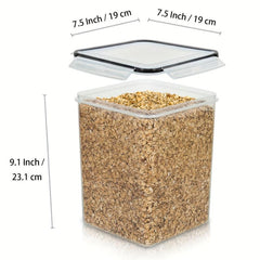 4pcs Airtight Flour & Sugar Containers 5.2L Candy Jars w/ Lids