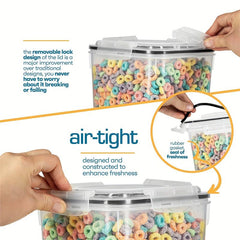 4pcs Airtight Flour & Sugar Containers 5.2L Candy Jars w/ Lids