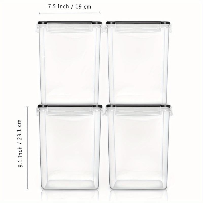 4pcs Airtight Flour & Sugar Containers 5.2L Candy Jars w/ Lids