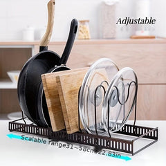 Adjustable Pot and Pan Organizer Rack for Cabinets