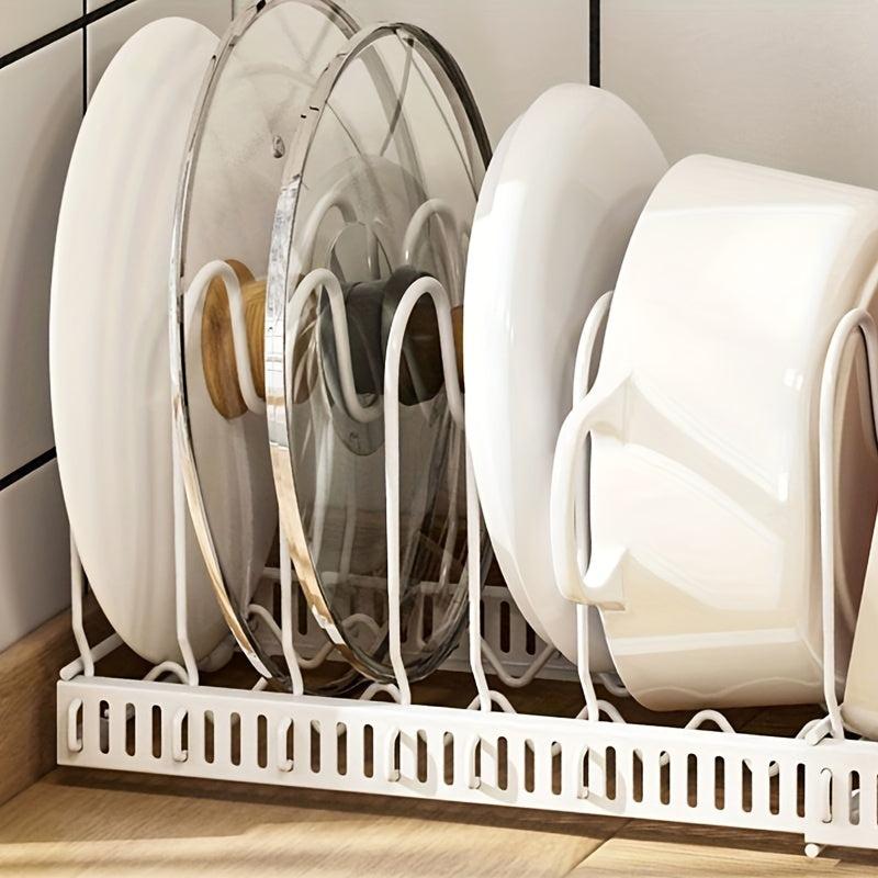 Adjustable Pot and Pan Organizer Rack for Cabinets
