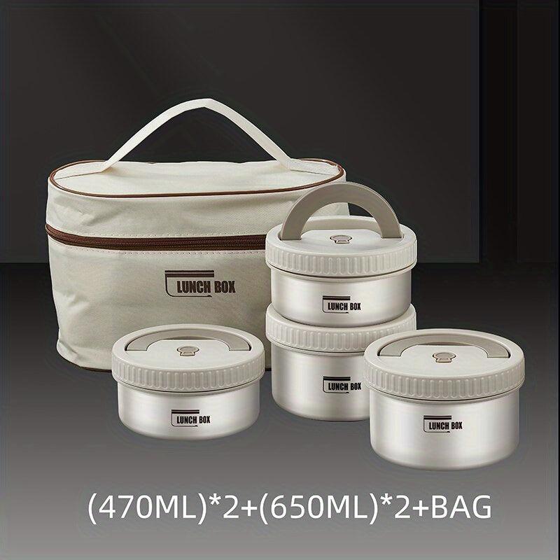 470ML 650ML Lunch Box With Storage Bag Portable Insulated Lunch Container Set