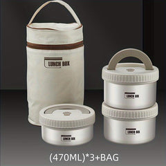 470ML 650ML Lunch Box With Storage Bag Portable Insulated Lunch Container Set