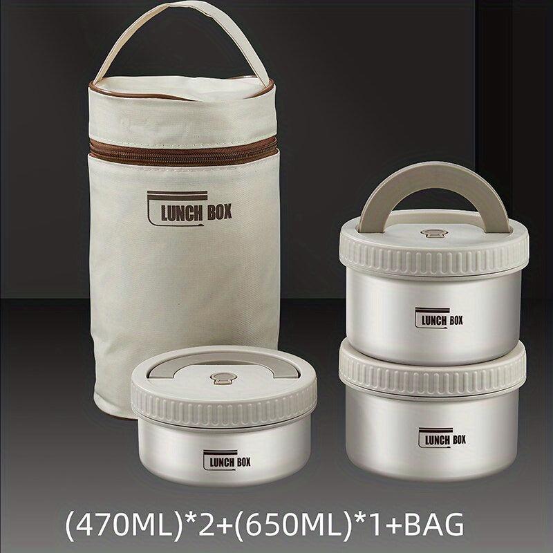 470ML 650ML Lunch Box With Storage Bag Portable Insulated Lunch Container Set