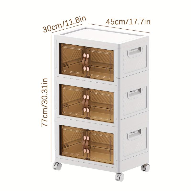 1pc Plastic Foldable Storage Box Multifunctional Clothes Organizer
