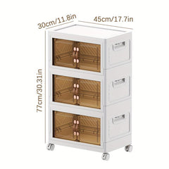 1pc Plastic Foldable Storage Box Multifunctional Clothes Organizer