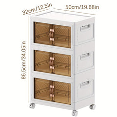 1pc Plastic Foldable Storage Box Multifunctional Clothes Organizer