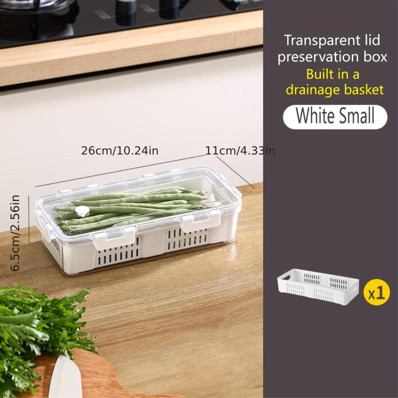 Refrigerator Storage Box Large Capacity Fresh Keeping Double Layer Box