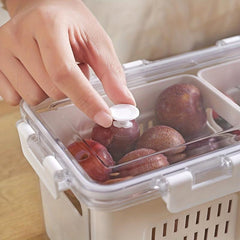 Refrigerator Storage Box Large Capacity Fresh Keeping Double Layer Box