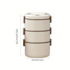 Stainless Steel Insulated Bento Box 3 Layer Leakproof Lunch Box