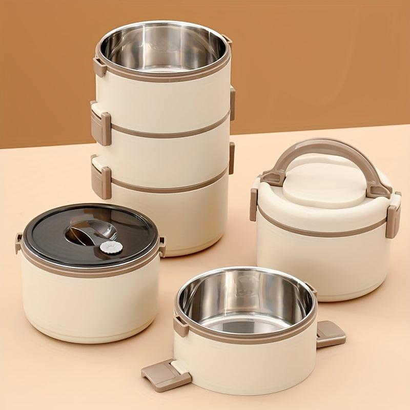 Stainless Steel Insulated Bento Box 3 Layer Leakproof Lunch Box