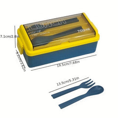 Single Layer Plastic Lunch Box Microwave Safe Sealed Insulated Bento Box Set