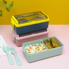 Single Layer Plastic Lunch Box Microwave Safe Sealed Insulated Bento Box Set