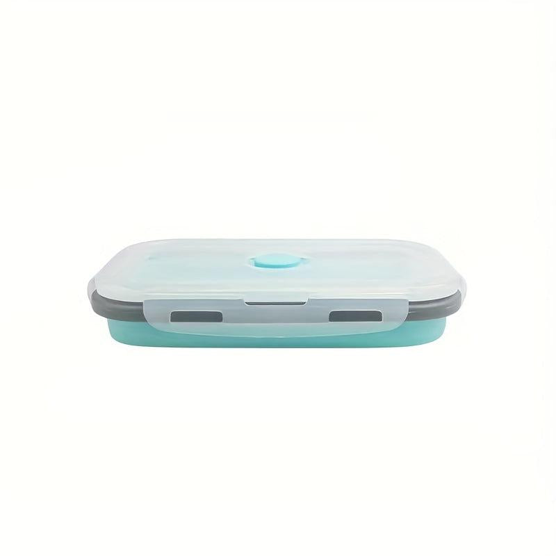 1pc Foldable Silicone Food Storage Container Space Saving Box Microwaveable