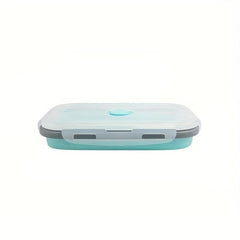 1pc Foldable Silicone Food Storage Container Space Saving Box Microwaveable