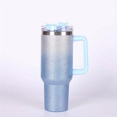 40oz Glitter Tumbler With Handle Stainless Steel Vacuum Flask