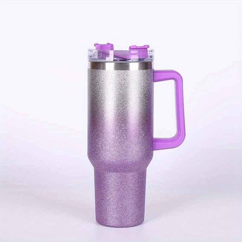 40oz Glitter Tumbler With Handle Stainless Steel Vacuum Flask
