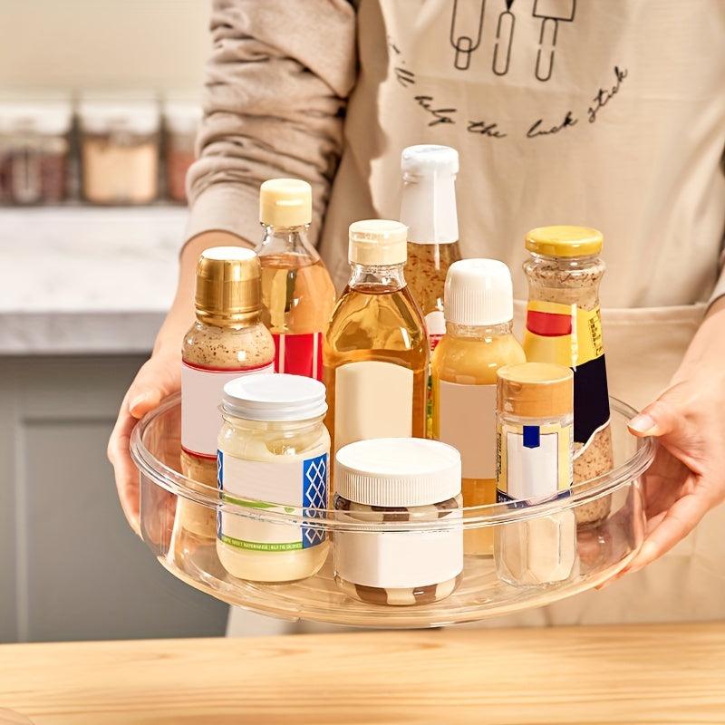 Rotating Seasoning Bottle Rack Glass Sealed Storage for Spices and Seasonings
