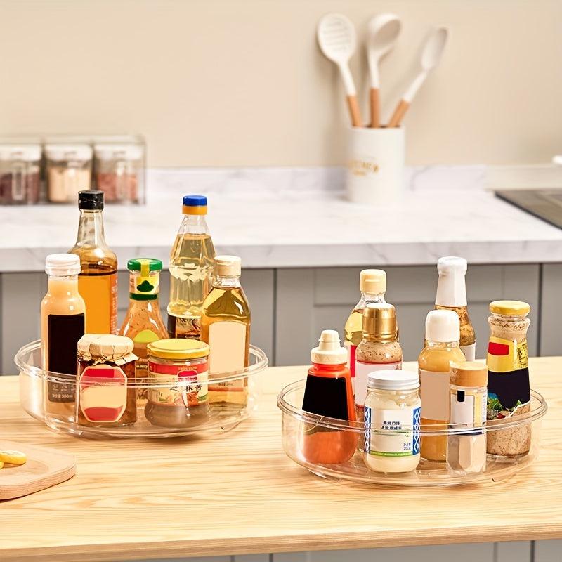 Rotating Seasoning Bottle Rack Glass Sealed Storage for Spices and Seasonings