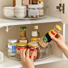 Rotating Seasoning Bottle Rack Glass Sealed Storage for Spices and Seasonings