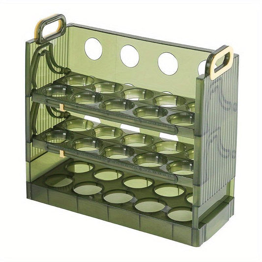 Egg Storage Box for Refrigerator with Timer - Holds 20-30 Eggs - Transparent