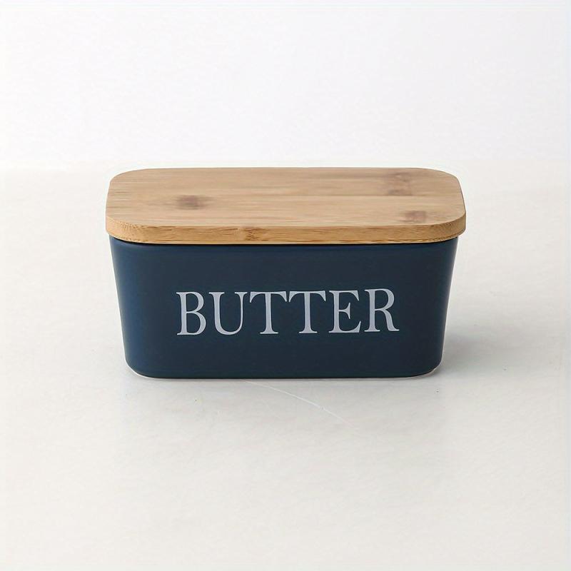 Ceramic Butter Keeper with Wooden Lid