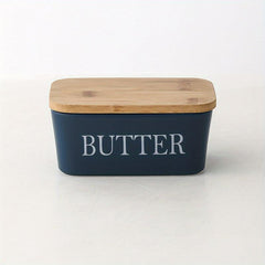 Ceramic Butter Keeper with Wooden Lid