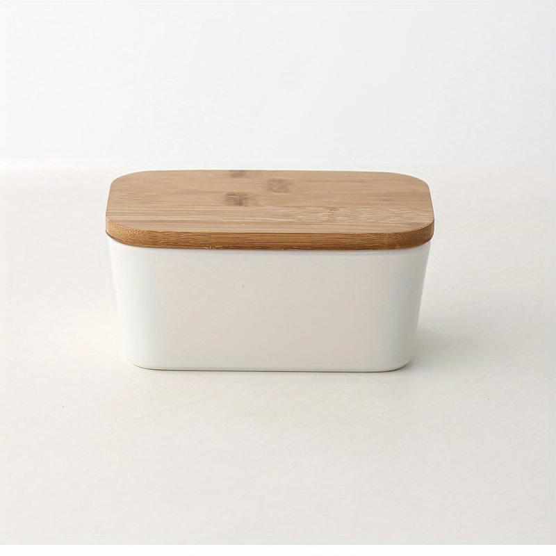 Ceramic Butter Keeper with Wooden Lid