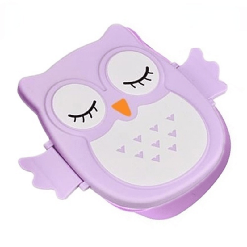 Leakproof Owl Lunch Box for Teens & Workers Divided Microwave Bento Box