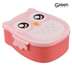 Leakproof Owl Lunch Box for Teens & Workers Divided Microwave Bento Box