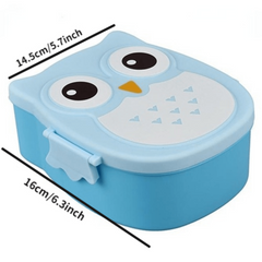 Leakproof Owl Lunch Box for Teens & Workers Divided Microwave Bento Box